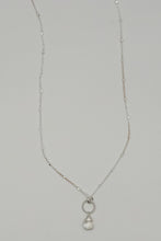 Load image into Gallery viewer, Rainbow moonstone and silver necklace
