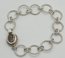 Load image into Gallery viewer, Montana agate and silver bracelet
