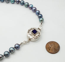 Load image into Gallery viewer, Pearl and iolite necklace
