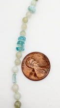 Load image into Gallery viewer, Moonstone, apatite, turquoise, and larimar necklace
