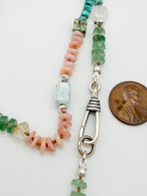 Load image into Gallery viewer, Long knotted gemstone necklace
