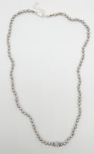 Load image into Gallery viewer, Pearl and blue topaz necklace
