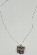 Load image into Gallery viewer, Stalactite slice and silver necklace
