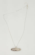 Load image into Gallery viewer, Fossilized coral and silver necklace
