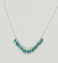 Load image into Gallery viewer, Turquoise, aquamarine, and silver necklace
