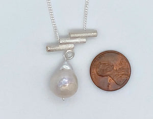 Pearl and Thai silver necklace