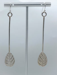 Thai silver leaf earrings