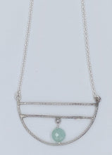 Load image into Gallery viewer, Silver and Peruvian chalcedony necklace
