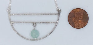 Silver and Peruvian chalcedony necklace