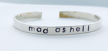 Load image into Gallery viewer, Stamped silver cuff bracelet--multiple varieties
