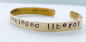 Stamped brass cuff bracelet--multiple varieties