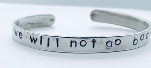 Stamped aluminum cuff bracelet--multiple varieties