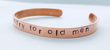 Load image into Gallery viewer, Stamped copper cuff bracelet--multiple varieties
