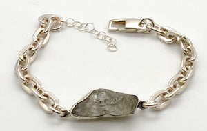 Aquamarine and silver bracelet