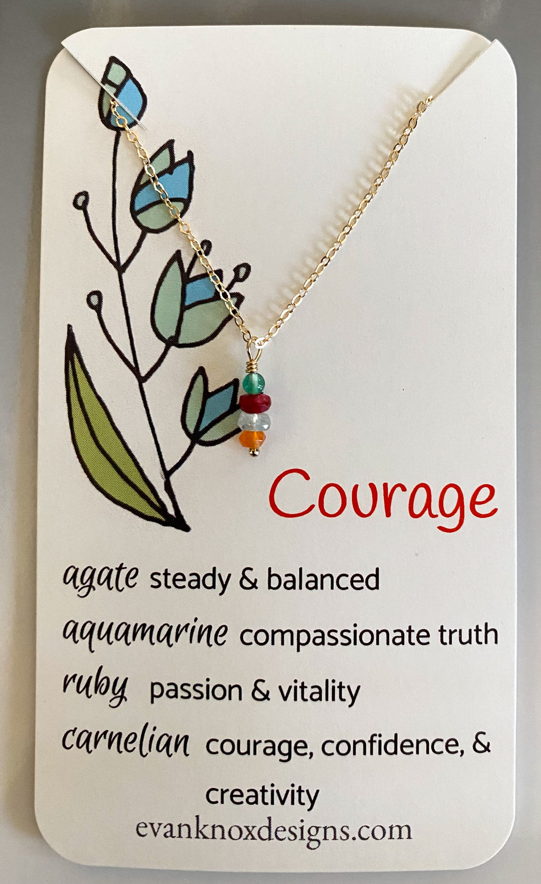 Courage necklace in gold