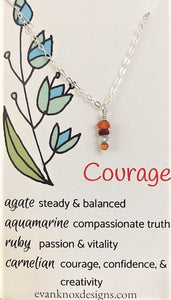 Courage necklace in sterling silver