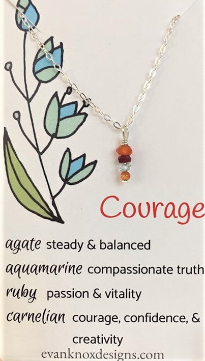 Courage necklace in sterling silver