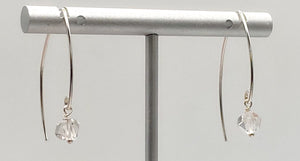 Herkimer diamond and sterling silver earrings