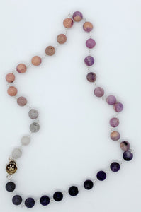 Lepidolite and silver necklace