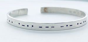 Stamped silver cuff bracelet--multiple varieties