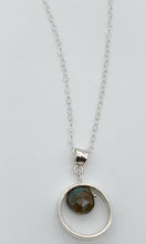 Load image into Gallery viewer, Labradorite and silver necklace
