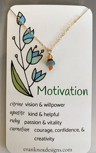Motivation necklace in gold