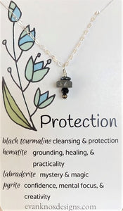 Protection necklace in sterling silver