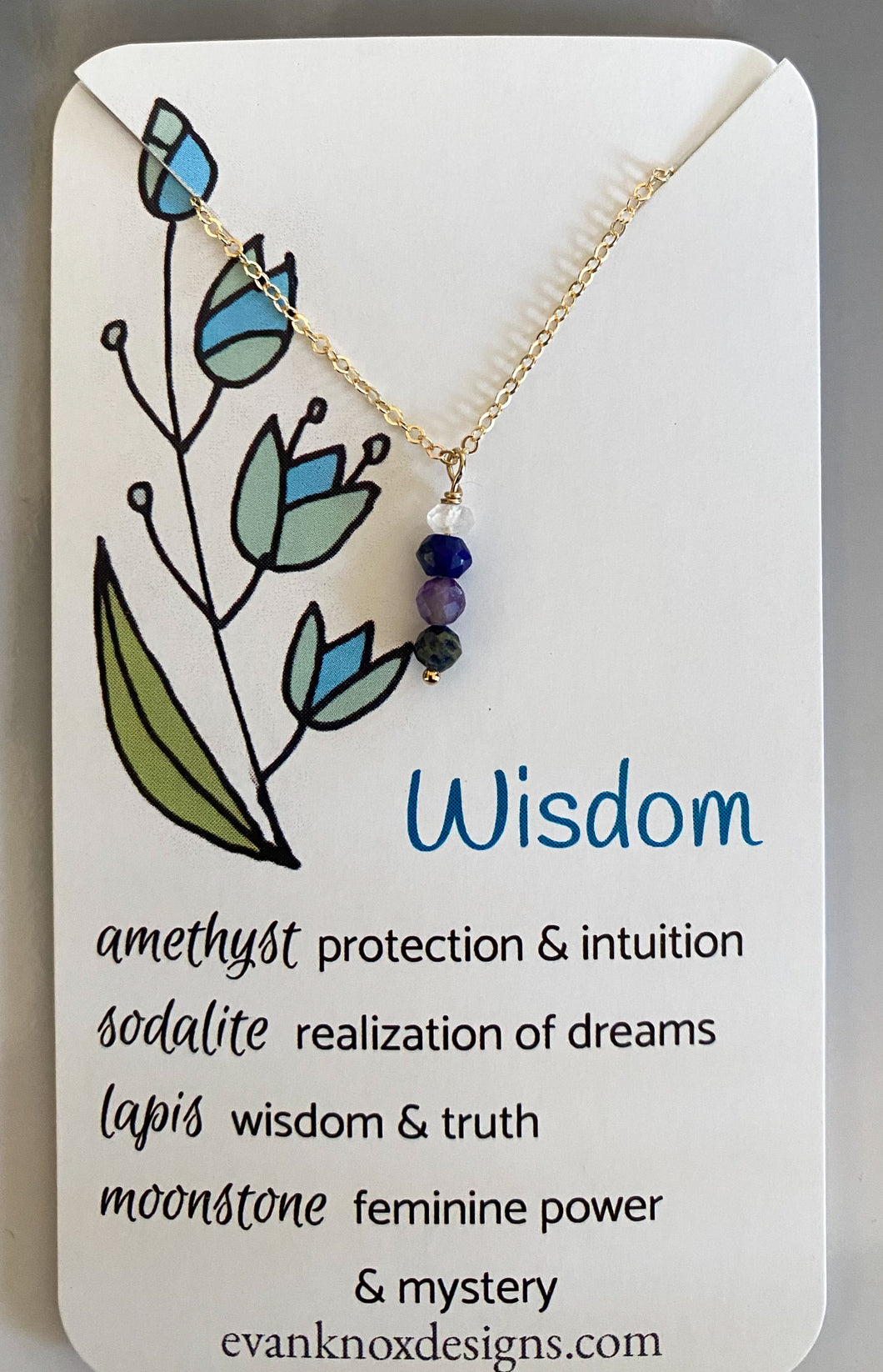 Wisdom necklace in gold